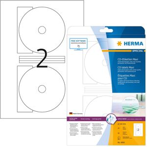 HERMA, Etichette, Etichette per CD a getto d'inchiostro A4 HERMA, Etichette, Etichette per CD a getto d'inchiostro A4