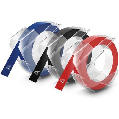Dymo Nastro di marcatura, Nastro per goffratura 3D (0.90 cm, Blu, Nero, Rosso) Dymo Nastro di marcatura, Nastro per goffratura 3D (0.90 cm, Blu, Nero, Rosso)