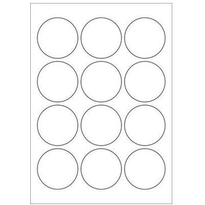 Kores, Etichette, Etichette universali rotonde Kores, Etichette, Etichette universali rotonde