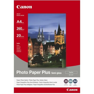 Canon SG-201, Carta fotografica semi lucida, 5 fogli (260 g/m², 10 x 15 cm, 5 pz.), Carta fotografica, Bianco Canon SG-201, Carta fotografica semi lucida, 5 fogli (260 g/m², 10 x 15 cm, 5 pz.), Carta fotografica, Bianco