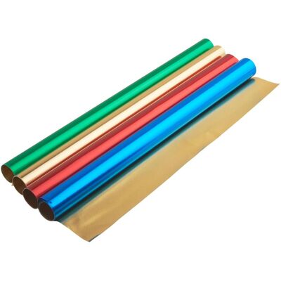 Folia, Carta bricolage, Foglio di alluminio in piccoli rotoli (60 g/m², 4x) Folia, Carta bricolage, Foglio di alluminio in piccoli rotoli (60 g/m², 4x)
