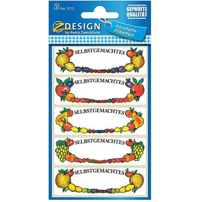Etichette domestiche Z-Design Frutta - Confezione da 10 Etichette domestiche Z-Design Frutta - Confezione da 10