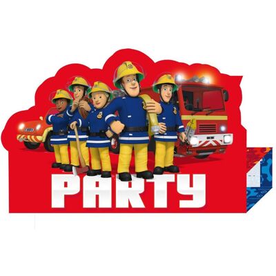 Amscan, Biglietto di auguri + Carta da lettere, Biglietti d'invito di Fireman Sam (8) (8 pz.) Amscan, Biglietto di auguri + Carta da lettere, Biglietti d'invito di Fireman Sam (8) (8 pz.)