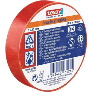 Nastro isolante rosso TESA - 20m x 19mm - Tipo di prodotto Nastro isolante rosso TESA - 20m x 19mm - Tipo di prodotto