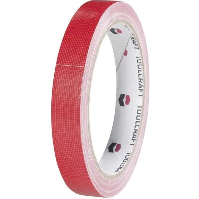Toolcraft, Nastro adesivo, Nastro in tessuto HEB15L10RC Rosso (15 mm) Toolcraft, Nastro adesivo, Nastro in tessuto HEB15L10RC Rosso (15 mm)
