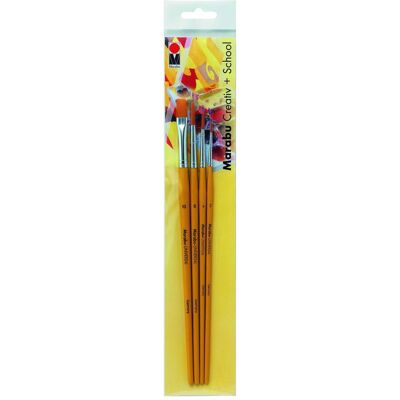 5x Marabu, Pennello, Pinsel-Set Creative + School (10 mm) 5x Marabu, Pennello, Pinsel-Set Creative + School (10 mm)
