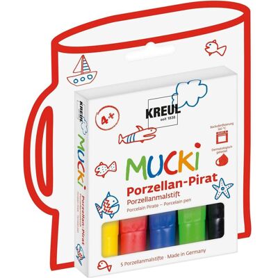 Mucki, Colore + Vernice per fai da te, Pirata di porcellana (5 ml) Mucki, Colore + Vernice per fai da te, Pirata di porcellana (5 ml)