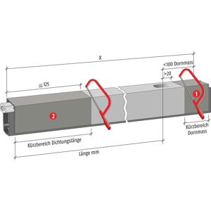 Planet, Guarnizione della porta, Chiusure per porte HS TR 125 a doppio accorciamento Planet, Guarnizione della porta, Chiusure per porte HS TR 125 a doppio accorciamento