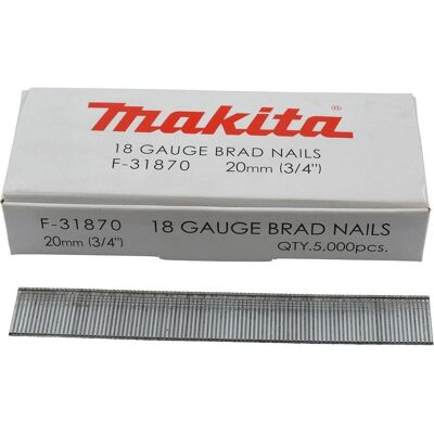 Chiodi Makita Modello AF505N, AF550H, DBN500 - 20mm Zincato - 5000 pz Chiodi Makita Modello AF505N, AF550H, DBN500 - 20mm Zincato - 5000 pz