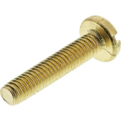 RS PRO Vite in ottone M4 x 20mm a scanalatura - Viti, DIN 85 RS PRO Vite in ottone M4 x 20mm a scanalatura - Viti, DIN 85