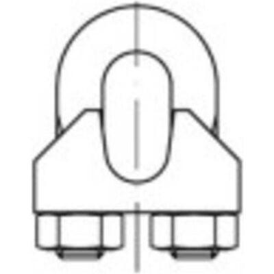 Morsetto per cavi in acciaio zincato TOOLCRAFT 112508 - 6.5mm M5 - 100 pezzi Morsetto per cavi in acciaio zincato TOOLCRAFT 112508 - 6.5mm M5 - 100 pezzi