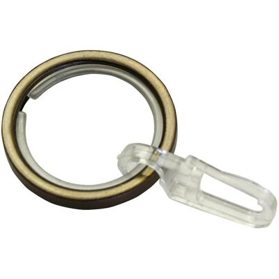 Gardinia, Accessori per tende, Anello per tende con inserto scorrevole bronzo, 10 pezzi Gardinia, Accessori per tende, Anello per tende con inserto scorrevole bronzo, 10 pezzi