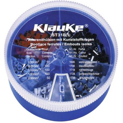Klauke ST31B Set - Terminali e Connettori 0.5-2.5mm² - 400 pezzi Klauke ST31B Set - Terminali e Connettori 0.5-2.5mm² - 400 pezzi