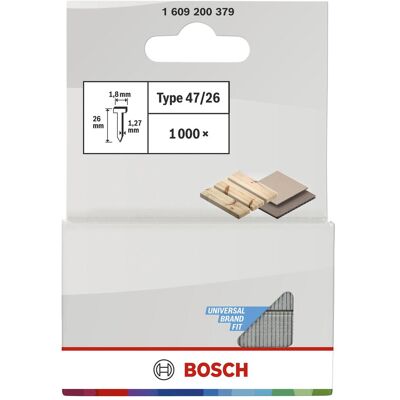 Bosch Modello 1609200379 Chiodi - 26mm - Per tappezzeria & moquette Bosch Modello 1609200379 Chiodi - 26mm - Per tappezzeria & moquette