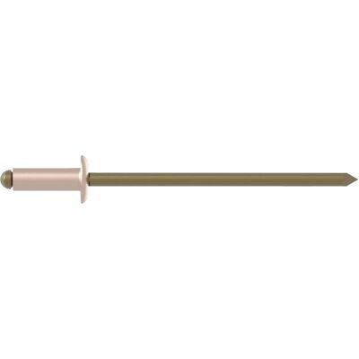 Gesipa - Rivetto cieco in rame/bronzo Testa piatta 3 X 6 - Blindniete Gesipa - Rivetto cieco in rame/bronzo Testa piatta 3 X 6 - Blindniete