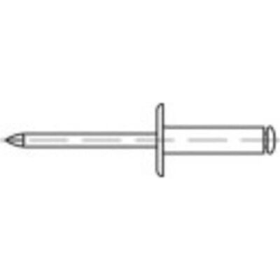 TOOLCRAFT Rivetto 5x10mm Alluminio Acciaio - Rivet TOOLCRAFT Rivetto 5x10mm Alluminio Acciaio - Rivet