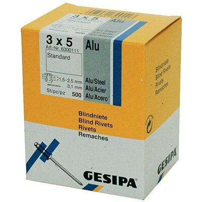 Gesipa - 1454048 - Ø5 mm - L14 mm - Rivetto Gesipa - 1454048 - Ø5 mm - L14 mm - Rivetto