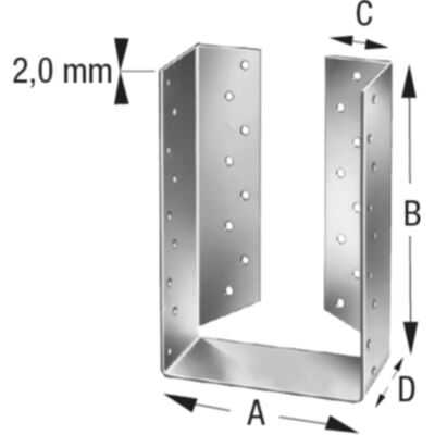 Simpson Strong-Tie - BSDI 180/220 - acciaio - supporto travi Simpson Strong-Tie - BSDI 180/220 - acciaio - supporto travi