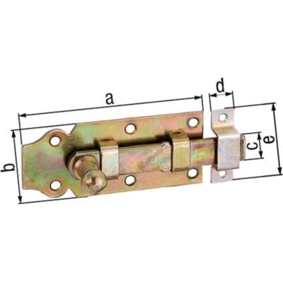 GAH, Connettori in legno, catenaccio (Bulloneria per mobili, Chiavistello, 1 pz.) GAH, Connettori in legno, catenaccio (Bulloneria per mobili, Chiavistello, 1 pz.)