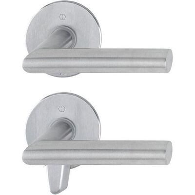Hoppe, Maniglia + Guarnizione porte, Set di maniglie di bloccaggio E1400Z/E29NR Amsterdam (Maniglia della porta) Hoppe, Maniglia + Guarnizione porte, Set di maniglie di bloccaggio E1400Z/E29NR Amsterdam (Maniglia della porta)