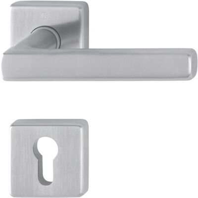 Set Maniglie Porta in Acciaio Inox HOPPE Dallas - Rosetta, Sinistra/Destra, DIN 1906 Set Maniglie Porta in Acciaio Inox HOPPE Dallas - Rosetta, Sinistra/Destra, DIN 1906