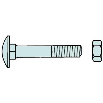 Werkstarck, Viti, Bulloni testa bomba. M12x280mm acciaio z (25 Viti per pezzo) Werkstarck, Viti, Bulloni testa bomba. M12x280mm acciaio z (25 Viti per pezzo)