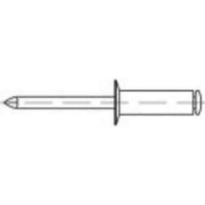 TOOLCRAFT 160203 Chiodo cieco aperto Ø 3 mm x 16 mm - Alluminio e acciaio TOOLCRAFT 160203 Chiodo cieco aperto Ø 3 mm x 16 mm - Alluminio e acciaio