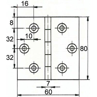 Werkstarck - FS - ottone lucido - 80 mm - cerniera per mobili Werkstarck - FS - ottone lucido - 80 mm - cerniera per mobili