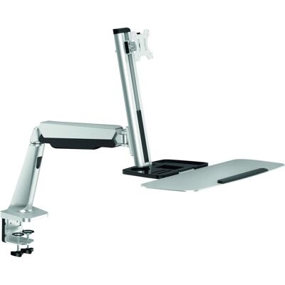 LogiLink 1332 Postazione di lavoro sit/stand Supporto per monitor (Tavolo, 32", 8 kg), Supporto per monitor, Argento LogiLink 1332 Postazione di lavoro sit/stand Supporto per monitor (Tavolo, 32", 8 kg), Supporto per monitor, Argento