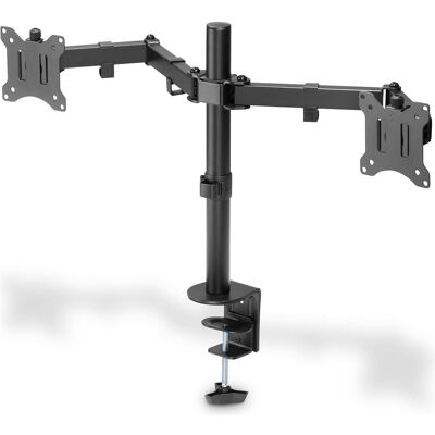 Digitus Supporto universale a morsetto per doppio monitor (Tavolo, 32", 8 kg), Supporto per monitor, Nero Digitus Supporto universale a morsetto per doppio monitor (Tavolo, 32", 8 kg), Supporto per monitor, Nero