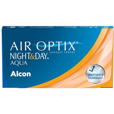 Air Optix, Lenti a contatto, Night and Day Aqua (+1, Obiettivo mensile, 6 pz., Sferico) Air Optix, Lenti a contatto, Night and Day Aqua (+1, Obiettivo mensile, 6 pz., Sferico)