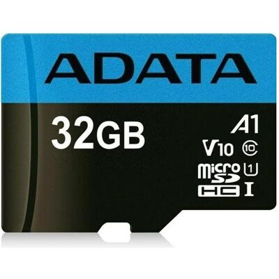 Adata Adattatore Premier Incl. (32 GB, microSDHC, U1, UHS-I), Scheda di memoria, Nero, Blu Adata Adattatore Premier Incl. (32 GB, microSDHC, U1, UHS-I), Scheda di memoria, Nero, Blu