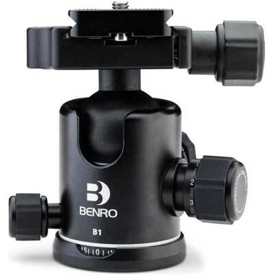 Benro B1 Testa a sfera (Testa sferica), Testa treppiede, Nero Benro B1 Testa a sfera (Testa sferica), Testa treppiede, Nero
