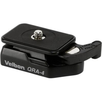 Velbon QRA-4 (Piastra a sgancio rapido per treppiede), Accessori per treppiedi, Nero Velbon QRA-4 (Piastra a sgancio rapido per treppiede), Accessori per treppiedi, Nero