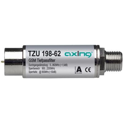 Axing Filtro passa-basso DVB-T TZU 198-62 5862 MHz Connettore F, Accessori per ricevitore TV Axing Filtro passa-basso DVB-T TZU 198-62 5862 MHz Connettore F, Accessori per ricevitore TV