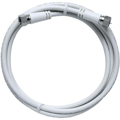 Axing MAK15080 Cavo coassiale bianco di tipo F da 1,5 m (85 dB, Cavi antenna), Cavo antenna Axing MAK15080 Cavo coassiale bianco di tipo F da 1,5 m (85 dB, Cavi antenna), Cavo antenna