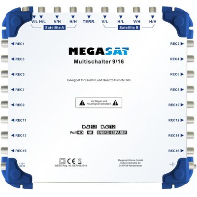 Megasat multiswitch 9/16 (Multiinterruttori), Accessori per SAT Megasat multiswitch 9/16 (Multiinterruttori), Accessori per SAT