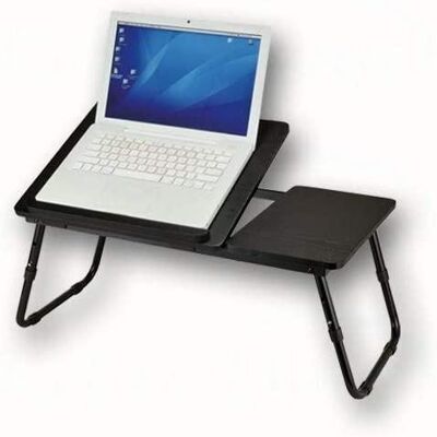 Relaxdays Tavolo per laptop da letto, Supporto per notebook, Nero Relaxdays Tavolo per laptop da letto, Supporto per notebook, Nero