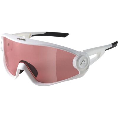 Alpina, Unisex, Occhiali sportivi, 5W1NG QV (Bianco Opaco, Rosso), Bianco Alpina, Unisex, Occhiali sportivi, 5W1NG QV (Bianco Opaco, Rosso), Bianco