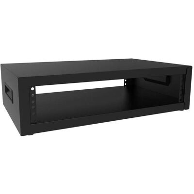 Ripiano in acciaio Hammond RCBS da 19'' - 2U, nero - 330x533mm Ripiano in acciaio Hammond RCBS da 19'' - 2U, nero - 330x533mm