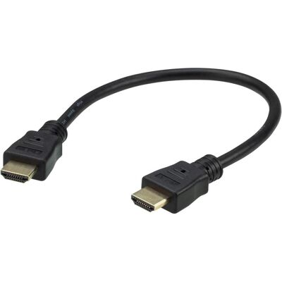 Aten HDMI (Typ A) – HDMI (Typ A) (0.30 m), Cavo video, Nero Aten HDMI (Typ A) – HDMI (Typ A) (0.30 m), Cavo video, Nero