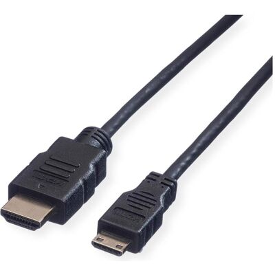 Value HDMI (Typ A) — mini HDMI (Typ C) (2 m), Cavo video, Nero Value HDMI (Typ A) — mini HDMI (Typ C) (2 m), Cavo video, Nero