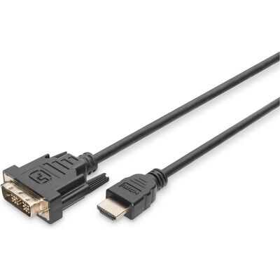 Digitus HDMI (Typ A) — DVI (2 m), Cavo video, Nero Digitus HDMI (Typ A) — DVI (2 m), Cavo video, Nero