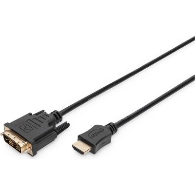 Digitus DVI — HDMI (Typ A) (2 m), Cavo video, Nero Digitus DVI — HDMI (Typ A) (2 m), Cavo video, Nero