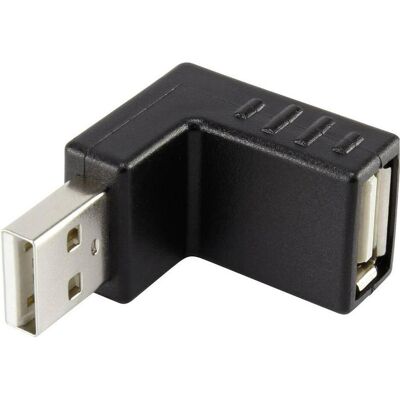 Adattatore USB Renkforce - USB (M) angolato a USB (W) - USB 2.0 - 5 V - 0.5 A - Nero Adattatore USB Renkforce - USB (M) angolato a USB (W) - USB 2.0 - 5 V - 0.5 A - Nero