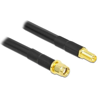 Delock Cavo d'antenna RP-SMA maschio a RP-SMA femmina LMR/CFD300 1 m a bassa perdita (Cavi antenna), Cavo antenna Delock Cavo d'antenna RP-SMA maschio a RP-SMA femmina LMR/CFD300 1 m a bassa perdita (Cavi antenna), Cavo antenna