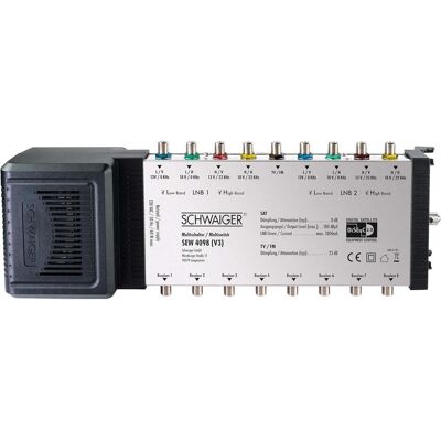 Schwaiger Multiswitch SAT a DiSEqC (Multiinterruttori), Accessori per SAT, Argento Schwaiger Multiswitch SAT a DiSEqC (Multiinterruttori), Accessori per SAT, Argento
