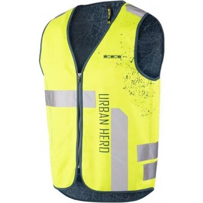 Wowow, Donne, Giacca da ciclismo, Gilet riflettente Urban Hero M (M), Giallo, M Wowow, Donne, Giacca da ciclismo, Gilet riflettente Urban Hero M (M), Giallo, M