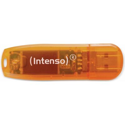 Intenso Linea Arcobaleno (64 GB, USB-A), Chiavetta USB, Arancia Intenso Linea Arcobaleno (64 GB, USB-A), Chiavetta USB, Arancia