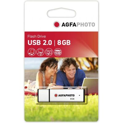 AGFAPHOTO USB 2.0 argento 8GB (8 GB, USB-A), Chiavetta USB, Argento AGFAPHOTO USB 2.0 argento 8GB (8 GB, USB-A), Chiavetta USB, Argento
